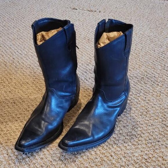 Great Steve Madden mens side zip Custer Cowboy boots - Picture 2 of 9